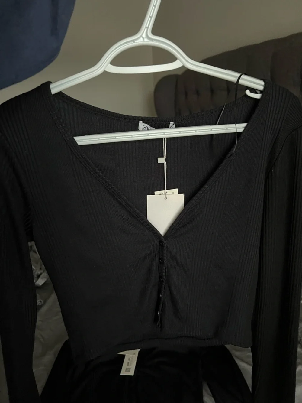 Zara Cropped Cardigan Button Down size M